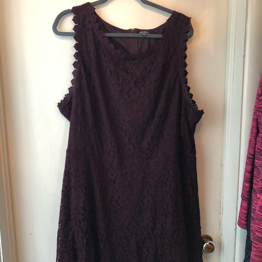 Maroon Plus Size Dress